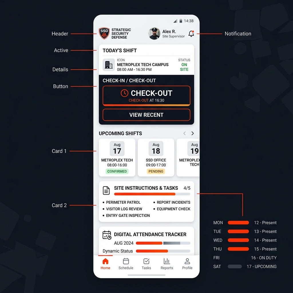 Strategic Security Defense Mobile App Interface